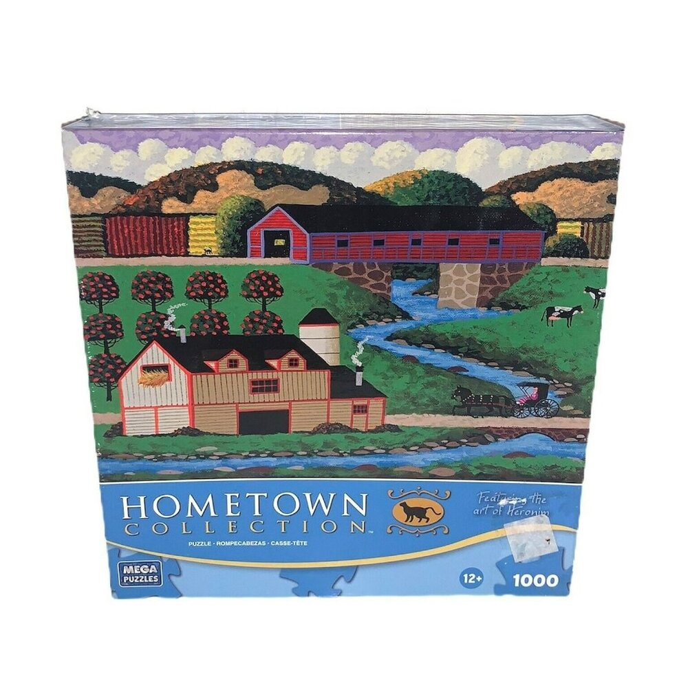 Hometown Collection Covered Bridge 1000 Pc Jigsaw Puzzle 18.94"x26.75"